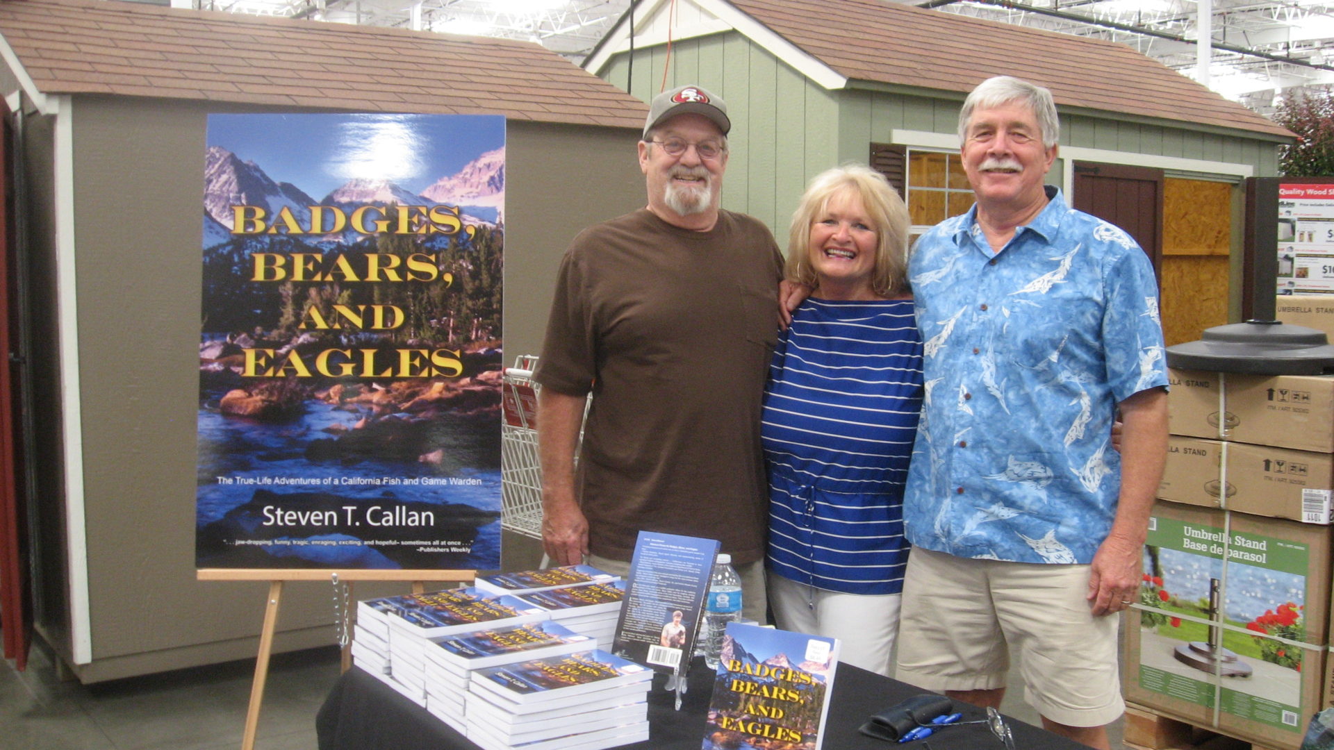 Author Steven T. Callan with Larry Howard and Glenys Anderson