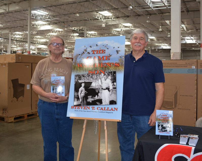 Author Steven T. Callan and Friend at the Chico Costco Book Signing for The Game Warden's Son