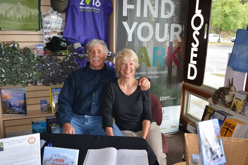 Author Steven T. Callan and Kathy Callan at the Whiskeytown National Recreation Area book signing for his new book, THE GAME WARDEN'S SON