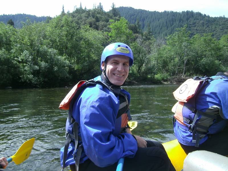 John DeGrazio rafting the American River. Photo by author Steven T. Callan.