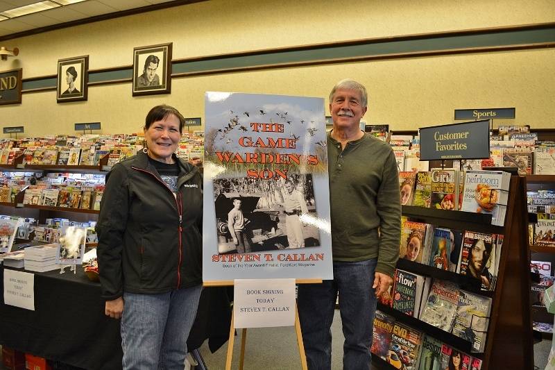 Author Steven T. Callan and friend at Callan's Chico Barnes and Noble Book Signing for The Game Warden's Son