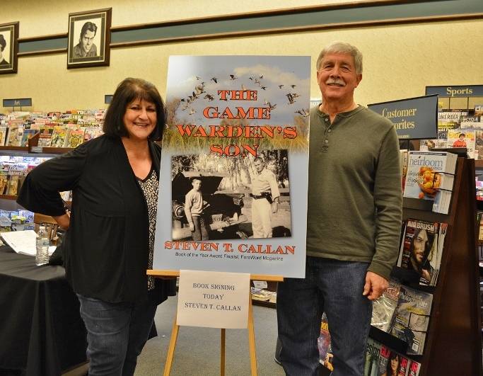 Author Steven T. Callan and friend at Callan's Chico Barnes and Noble Book Signing for The Game Warden's Son