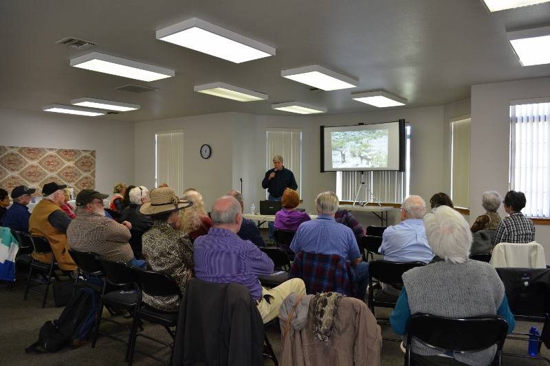 Author Steven T. Callan speaks to members of Redding Writers Forum about his book The Game Warden's Son.