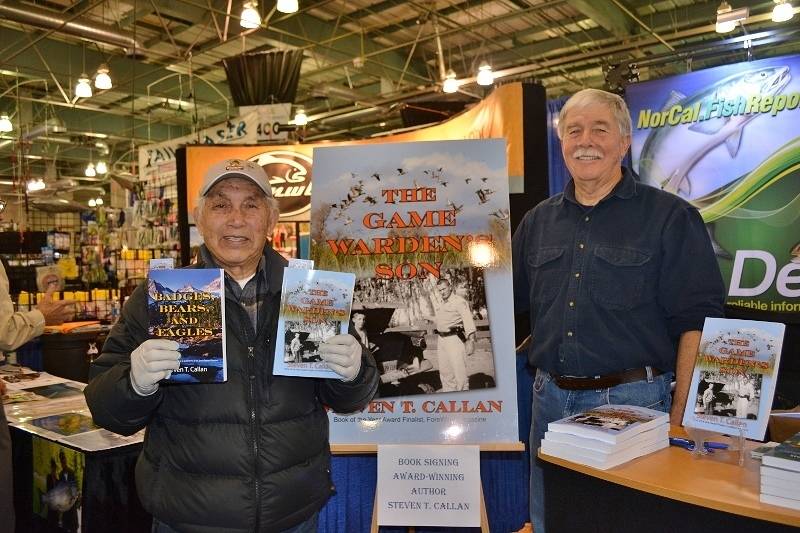 Author Steven T. Callan and friend at the book signing for The Game Warden's Son at the International Sportsmen's Expo