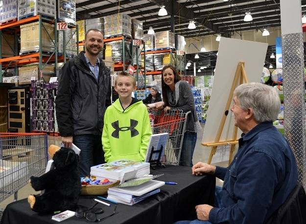 Author Steven T. Callan and friends at a book signing for The Game Warden's Son at the Redding Costco Store on February 4, 2017