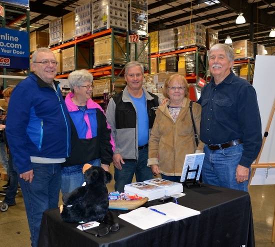 Author Steven T. Callan and friends at a book signing for The Game Warden's Son at the Redding Costco Store on February 4, 2017