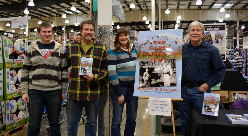 Author Steven T. Callan and friends at a book signing for The Game Warden's Son at the Redding Costco Store on February 4, 2017