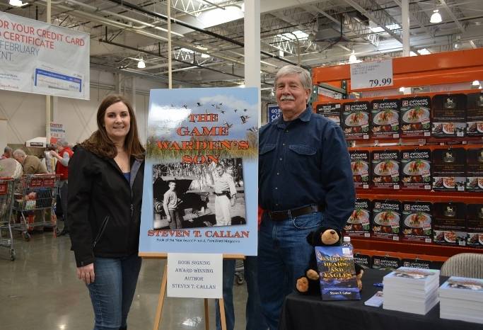 Author Steven T. Callan and friend at the book signing for THE GAME WARDEN'S SON at the Chico Costco