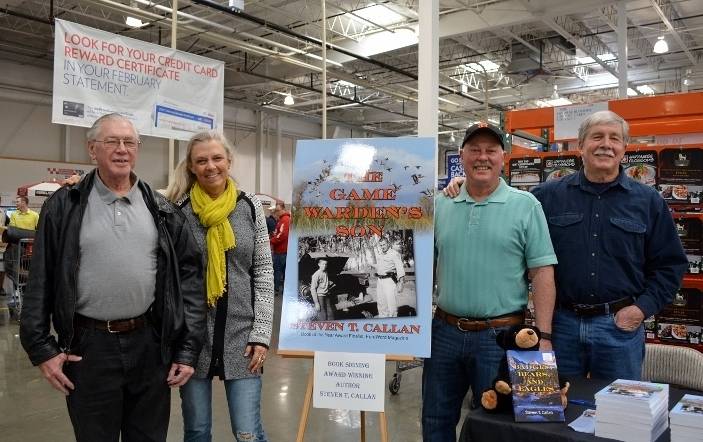 Author Steven T. Callan and friends at the book signing for THE GAME WARDEN'S SON at the Chico Costco