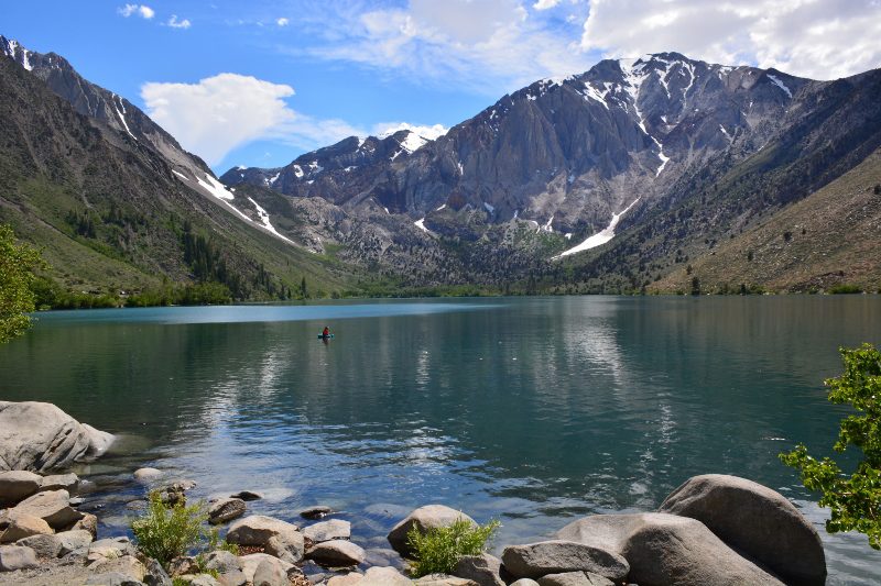 Picturesque Convict Lake is known for its trophy brown trout. Photo by Steven T. Callan.