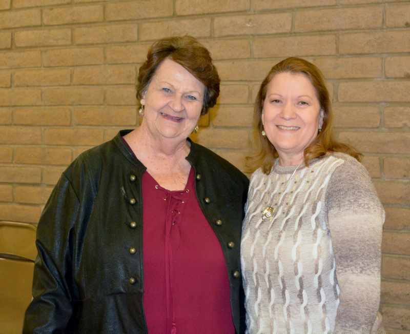 Claire and Kathleen, Orland Alumni Association board members, at the Orland Alumni Association Awards Dinner.