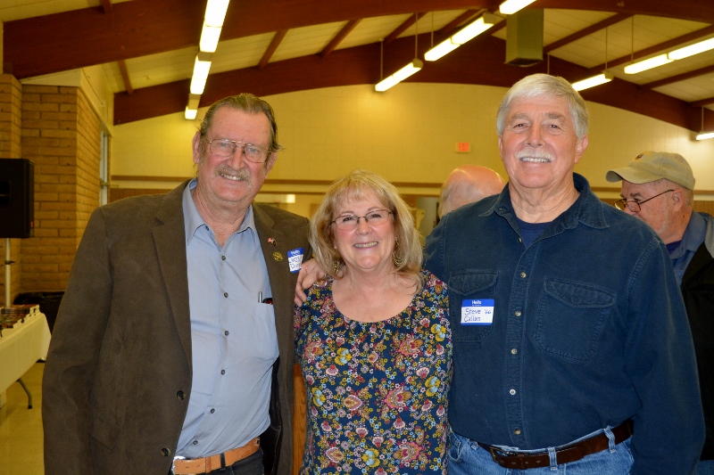 President Larry Donnelley, board member Kerrie Howard, and author Steven T. Callan at the Orland Alumni Association Awards Dinner.