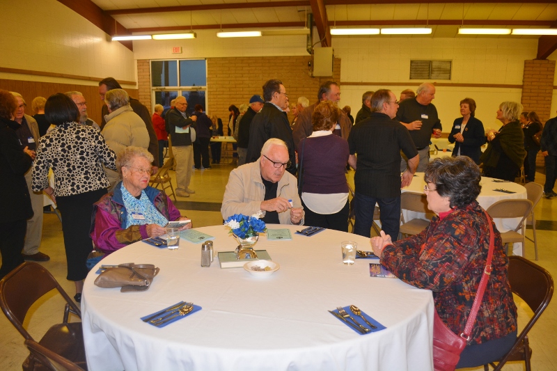 Friends and supporters attend the Orland Alumni Association Awards Dinner honoring authors John D. Nesbitt and Steven T. Callan.