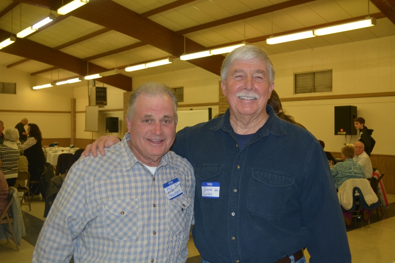 Author Steven T. Callan and Phil Heuchert at the Orland Alumni Association Awards Dinner.