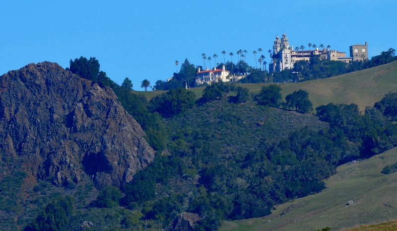 The view of Hearst Castle from Highway 1. Photo by author Steven T. Callan.