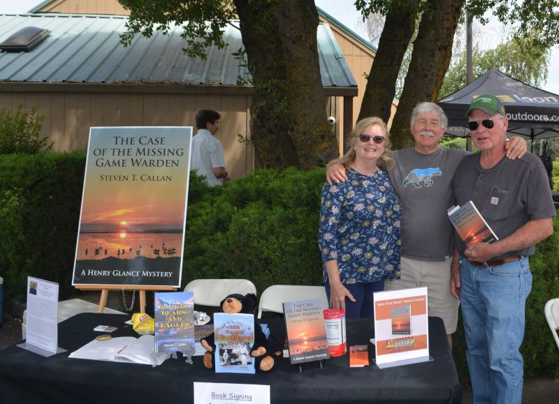 Author Steven T. Callan and friends at the author's recent book signing at Redding's Fly Shop