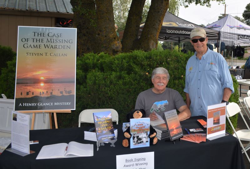 Author Steven T. Callan and friends at the author's recent book signing at Redding's Fly Shop