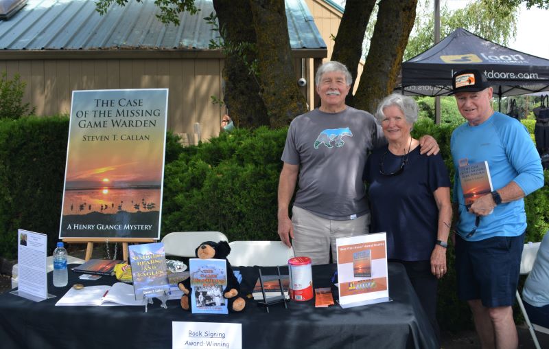 Author Steven T. Callan and friends at the author's recent book signing at Redding's Fly Shop