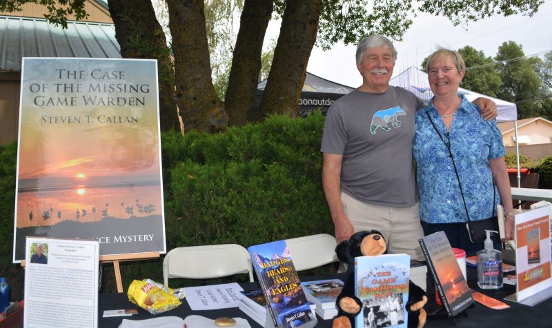 Author Steven T. Callan and friend at the author's recent book signing at Redding's Fly Shop