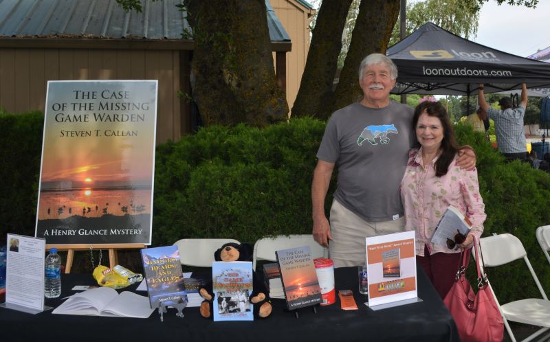 Author Steven T. Callan and friend at the author's recent book signing at Redding's Fly Shop