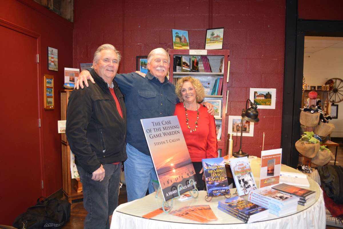 Author Steven T. Callan and friends at his book signing at Orland's Rusty Wagon boutique