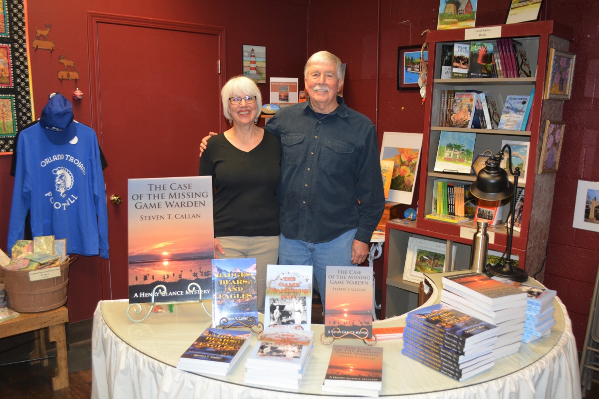 Author Steven T. Callan and his wife, Kathy, at his book signing at Orland's Rusty Wagon boutique
