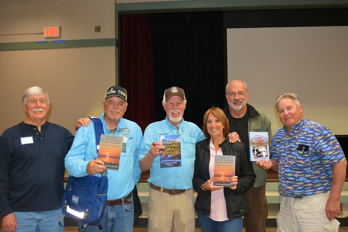 Author Steven T. Callan and friends pose for a photo after his presentation to California Fly Fishers Unlimited in Sacramento