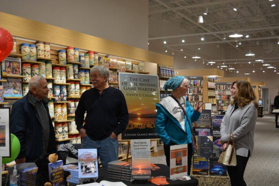 Author Steven T. Callan and friends at the author’s book signing during the grand opening of the Redding Barnes and Noble, January 24, 2024.