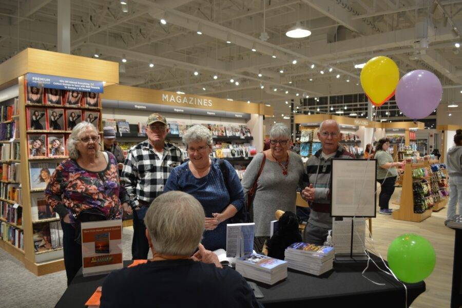 Author Steven T. Callan and friends at the author’s book signing during the grand opening of the Redding Barnes and Noble, January 24, 2024.