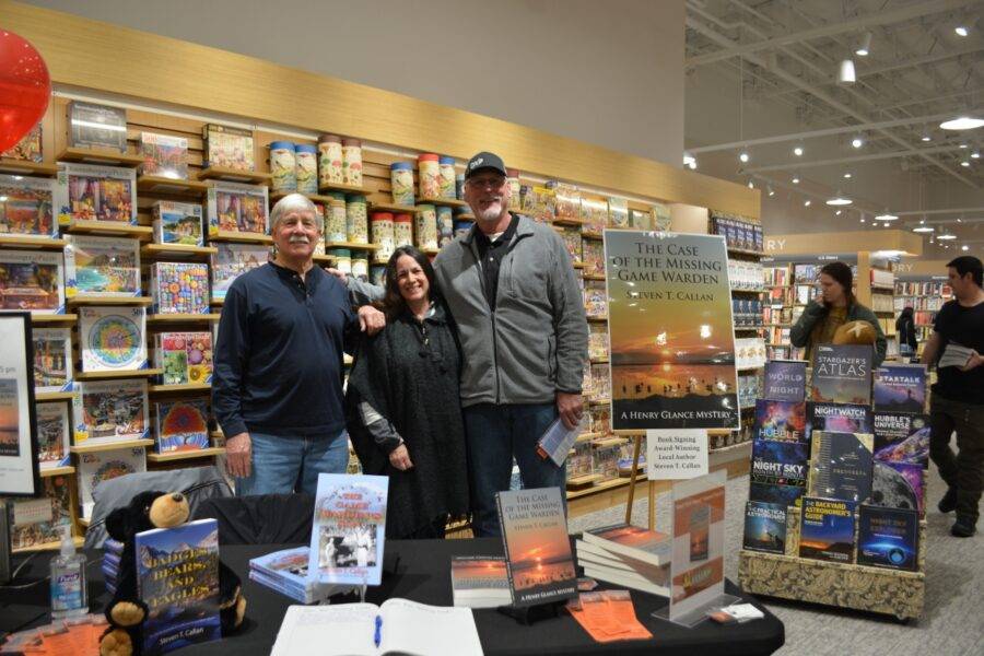 Author Steven T. Callan and friends at the author’s book signing during the grand opening of the Redding Barnes and Noble, January 24, 2024.