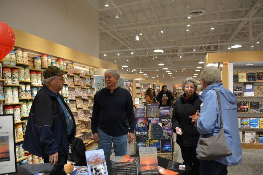 Author Steven T. Callan and friends at the author’s book signing during the grand opening of the Redding Barnes and Noble, January 24, 2024.